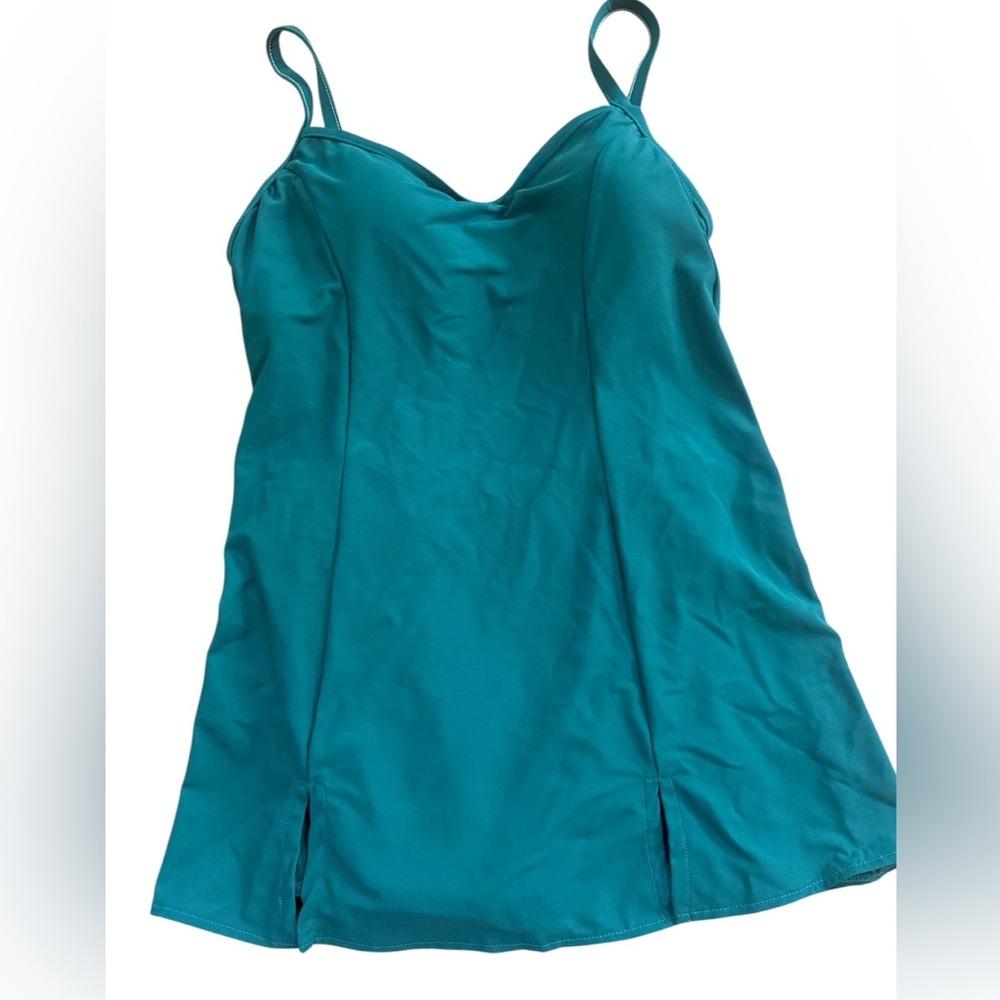 Castaways vintage jade green size 18 One Piece‎ retro swimdress sailor chic